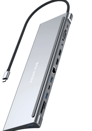 Fulltech FH18- Fh18 12'si 1 Arada Usb-C Çoklayıcı | 2X 4K Hdmı, 100W Pd, Rj45, 3X Usb, Kart Girişi Ve Ses Çıkışı