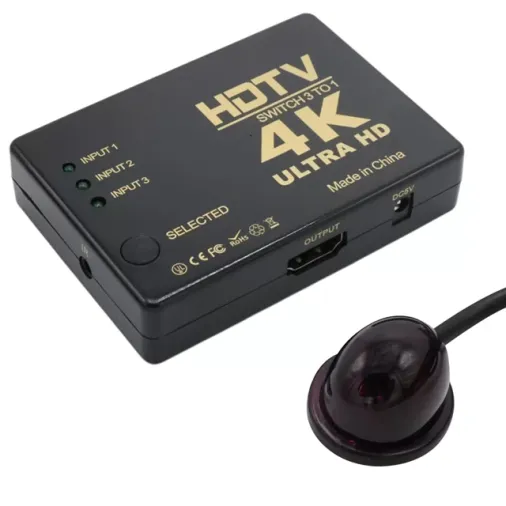 Fully G-538n 4k Ultra Hd Destekli 3 Port Uzaktan Kumandalı Hdmı Switch Çoğaltıcı