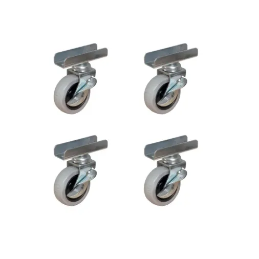 Furç Uzun-Sunta Bilyalı Teker (Frenli) - 20x50 - Gri - 18MM HKS185 - 4 Adet