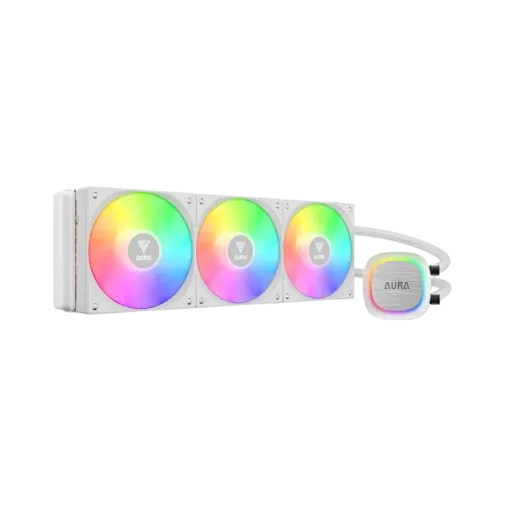 GAMDIAS AURA GL360 V2 WH, White Edition, 360mm, RGB, 3 Fanlı, CPU Sıvı Soğutma
