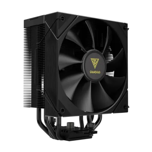 GAMDIAS BOREAS E2-410, Black Edition, 120mm, CPU Kule Tipi Hava Soğutma, Doğrudan Temas Teknolojisine Sahip 4 adet Gelişmiş Bakır Isı Borusu (AMD AM4-AM5 ve INTEL Tüm işlemciler ile uyumlu)