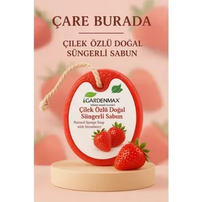 Gardenmax - Çilek Özlü Doğal Süngerli Sabun