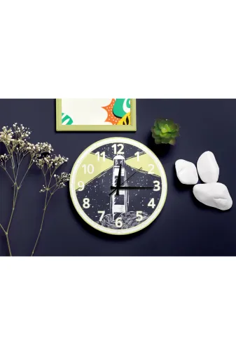 Gece Ve Işık Konseptli Modern Denizcilik Saat Tasarımı Sessiz Saat