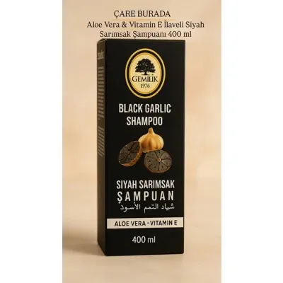 Gemilik - Aloe Vera & Vitamin E İlaveli Siyah Sarımsak Şampuanı 400 Ml