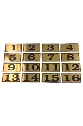 GENDEC GEN1012 4X8 Cm Yapışkanlı No 1'den 12'e