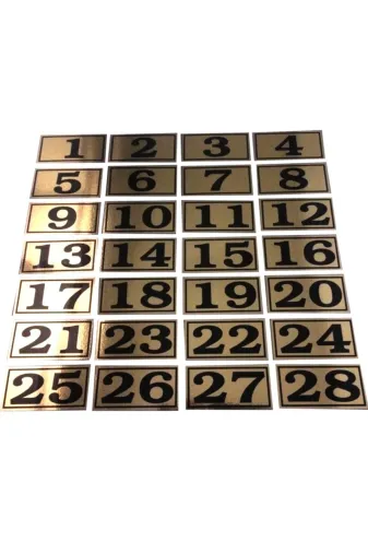 GENDEC GEN1028 4X8 Cm Yapışkanlı No 1'den 28'e
