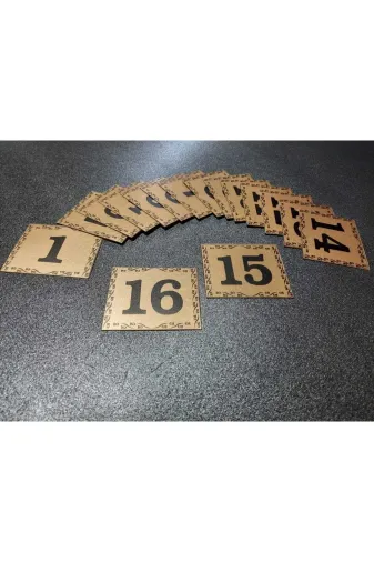 GENDEC GEN5.5X6.5CM01-16 Kapı Numarası 5.5X6.5 Cm Metalik Altın Sarı Üzeri Siyah Baskı Kendinden Yapışkanlı No:1 Den 16’A