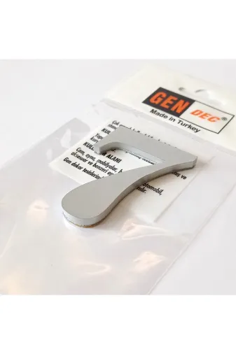 GENDEC GEN8CMGRİ-7-7-7-7 8 Cm No = 7 Yapışkanlı Metalik Gri Kapı Numarası