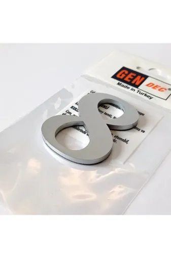 GENDEC GEN8CMGRİ--8-8- 8 Cm No = 8 Yapışkanlı Metalik Gri Kapı Numarası