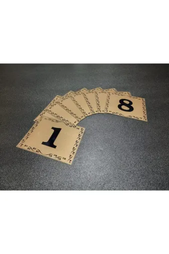 GENDEC GENA8000-8 Kapı Numarası 10X12 Cm Yapışkanlı No 1 Den 8 E Metalik Altınsarı