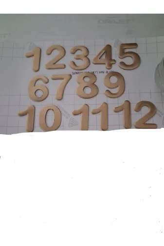 GENDEC GENAS-123456789101112 Kapı Numarası 4.2 Cm Altın Sarı Metal Kendinden Yapışkanlı No:1-2-3-4-5-6-7-8-9-10-11-12