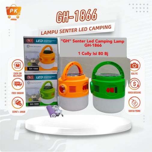 Genel Markalar Gh-1866 Güneş Enerjili Şarj Edilebilir Led Lamba Çadır Feneri