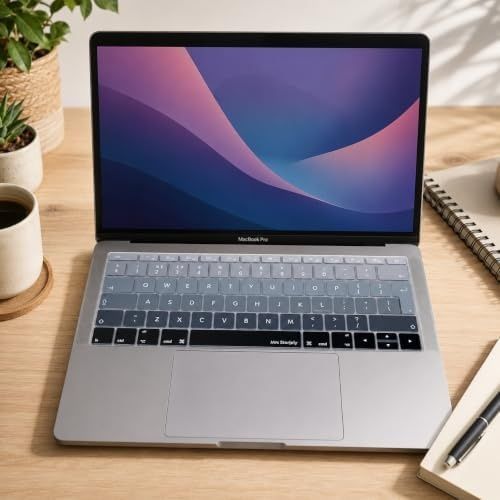 Genelec 131611376 İngilizce Klavye Koruyucu Macbook A1534 A1708 Uyumlu Uk Avrupa Ters L Enter Silikon Klavye Koruyucu English Keyboard Cover Siyah Gri