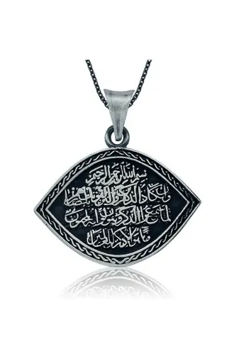 Generic DMR-GMSH-BRKD-PT2610231 Gümüş Nazar Duası Kolye