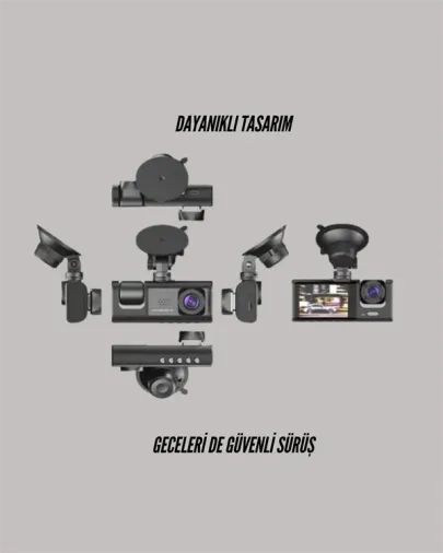 Geniş Açılı Araç Kamerası 1080p Full Hd Ön 720p Hd İç Arka