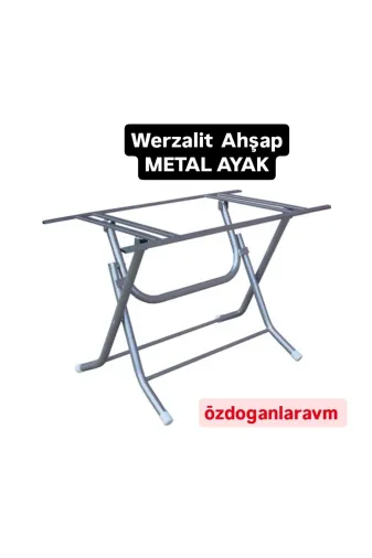 GENTAŞ 379530427-1 Ahşap Werzalit 70*120 Cm Kare Masa Metal Katlanabilir Masa Ayağı