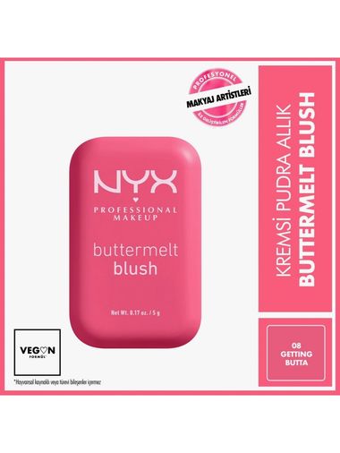 gettingbutta Nyx Professional Makeup Buttermelt Blush Kremsi Pembe Pudra Allık - 08 Getting Butta