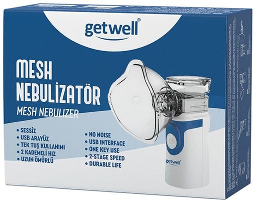 Getwell Mesh Nebulizatör Şarjlı - Sessiz - Taşınabilir (Yetişkinler ve Çocuklar için)