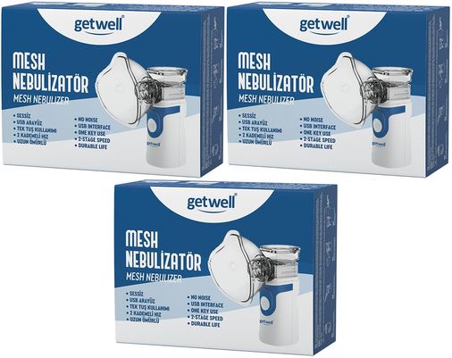 Getwell Mesh Nebulizatör Şarjlı - Sessiz - Taşınabilir (Yetişkinler ve Çocuklar için) (3 Lü Set)