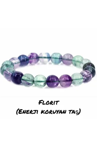 Gift Sellection hmç106 Gerçek Doğal Taş Florit Bileklik, Enerji Taşı