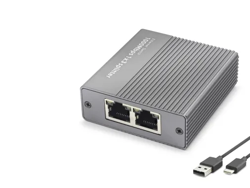Gigabit Ethernet Switch 4 Port Type C Güç Girişli Gri HDX1413