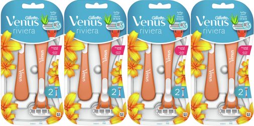 Gillette Venus Riviera Kullan At Kadın Tıraş Bıçağı 8 Li Set (4PK*2)