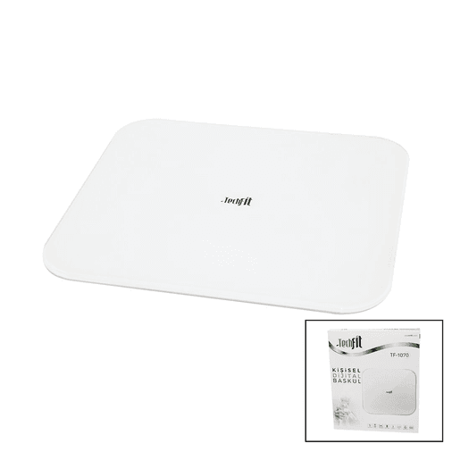 Gizli Ekran -soft Beyaz Cam Zemin Dijital Baskül Terazi 180kg Sensör -led Ekran -oda℃ Tf-1070