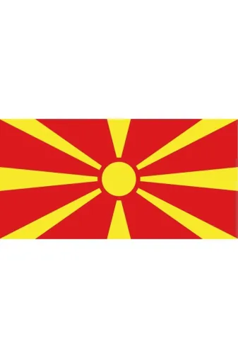 GKBY616 Kuzey Makedonya Gönder Bayrağı 100X150 Cm.