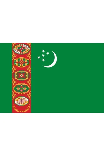 GKBY722 Türkmenistan Bayrağı 50X75 Cm.