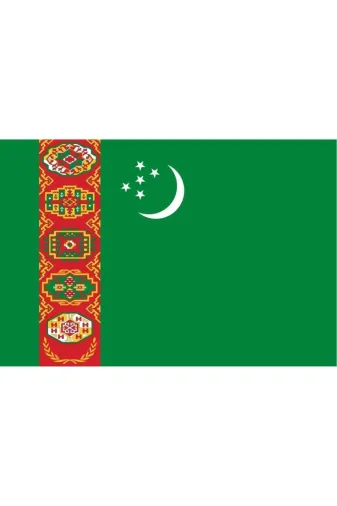 GKBY723 Türkmenistan Gönder Bayrağı 70X105 Cm.