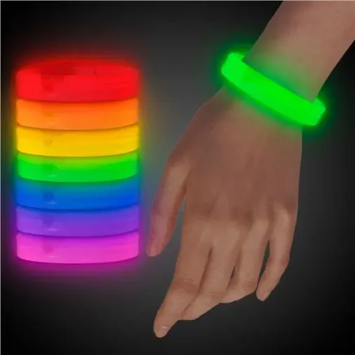 Glow Partisi Glow Ekstra Kalın Fosforlu Bileklik  6 Renk 6 Adet (4745)