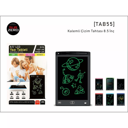 gNDrveFf6H Subzero Tab55 8.5 Inc Dijital Kalemli Grafik Eğitim Not Yazma Lcd Çizim Tablet Yazı Tahtası