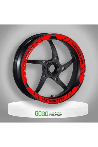 Gogo CFSRT007 Cf Moto Uyumlu Kirmizi 1 Set Jant Şeridi