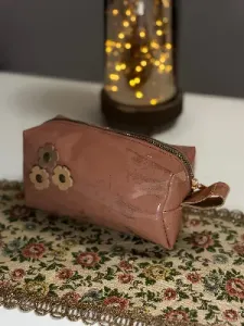 Gogo Makyaj Kozmetik Çantası Kahverengi Mermer