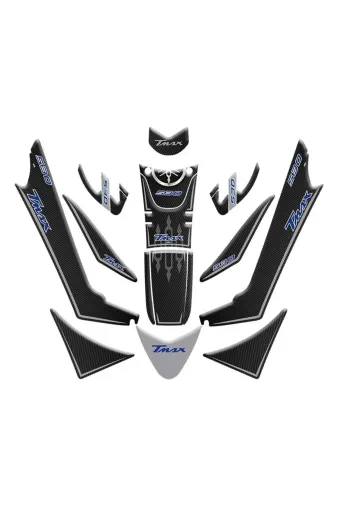 Gogo TMAX530SET002 Yamaha Tmax 530 2017 - 2021 Uyumlu Tank Pad Set 002