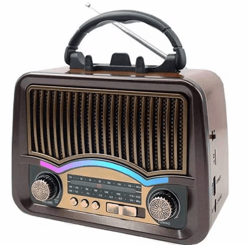 Gold Silver GS-1360 Klasik Retro , Solar Enerjili ,şerit Ledli , Fenerli , Nostalji Bluetooth/usb/sd/ Radyo Mp3 Player Müzik Kutusu