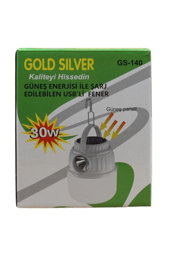 Gold Silver Gs-140 Usb Li Güneş Panelli Lamba