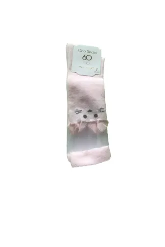 Goo Socks cpwt-108 12 Çift Pembe Renk Dizaltı Çocuk Çorap