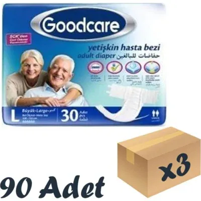 Good Care Goodcare Bel Bantlı Yetişkin Hasta Bezi Large 30'Lu 3 Paket 90 Adet