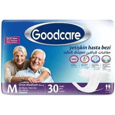 Good Care Goodcare Bel Bantlı Yetişkin Hasta Bezi Medium 30'lu 4 Paket 120 Adet