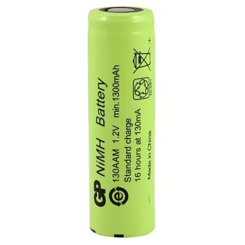 Gp 1.2 Volt 1300 Ma Düz-kafa Şarjlı Kalem Pil 130aam