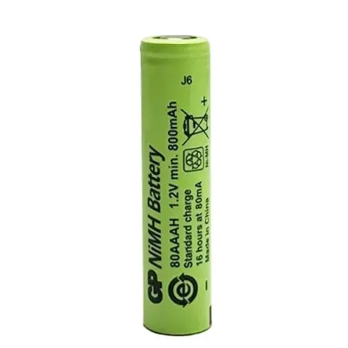 Gp 1.2 Volt 800 Mah Düz Kafa Şarjlı Aaa İnce Kalem Pil 80aah