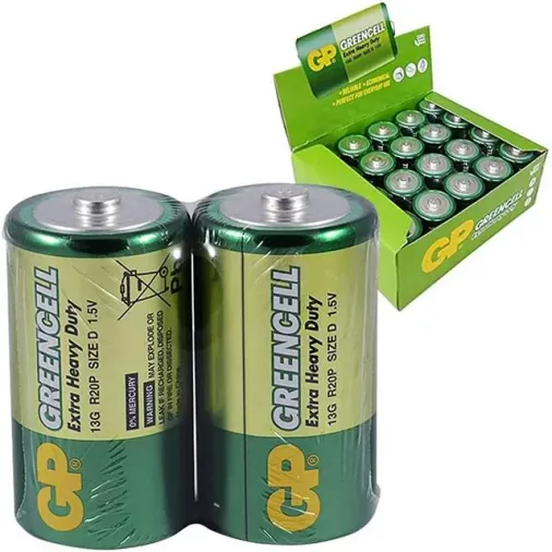 Gp 13g 2s2 R20 Büyük D Boy Pil 20'li Paket