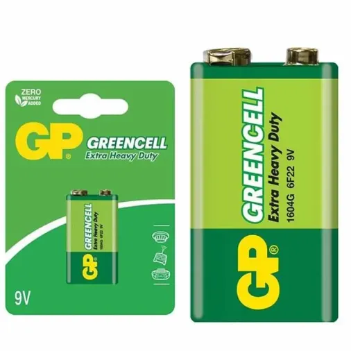 Gp 1604glf Greencell 9 Volt Pil (tekli)