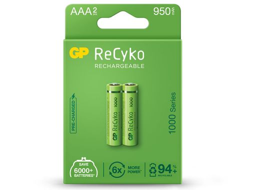 Gp Reycko 950 mAh AAA Şarjlı İnce Kalem Pil 2 Li Paket Halinde