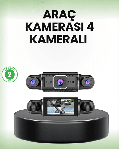 Gps’li 4 Kameralı Araç İç Dış Kayıt Sistemi 1080p Wifi Destekli