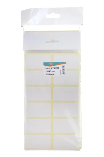 GPTURKGRUP P7736S5529 U-4 Okul Etiketi 25*45 Beyaz U4-F244