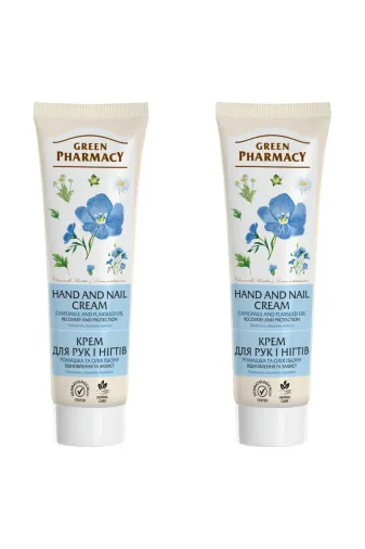 Green Pharmacy 3564 Nemlendirici Ve Yatıştırıcı El Ve Tırnak Kremi Papatya Ve Keten Tohumu Yağı 2 X 100 Ml