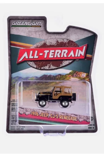Greenlight cj5 Collectibles 1976 Jeep Cj-5 Renegade 1:64 All Terrain Model Araba