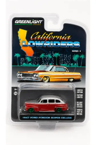 Greenlight Collectibles 1008706604 California Lowriders Series 4 1947 Ford Fordor Super Deluxe 1:64 Chase Green Machine Model